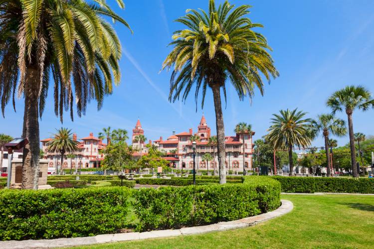 St. Augustine, Florida with palm trees