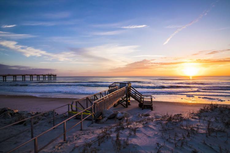 Beach sunset in St. Augustine