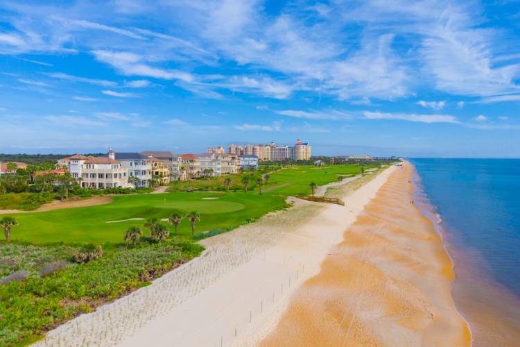 aerial of shoreline